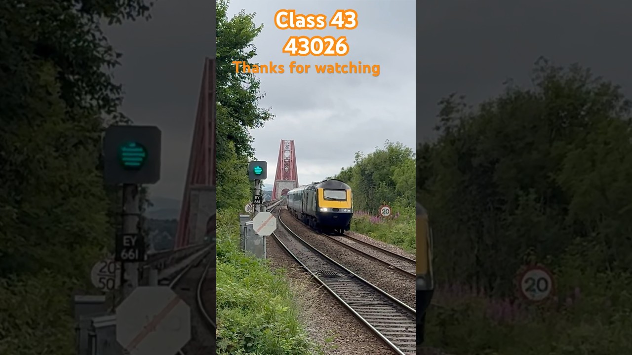 Scotrail class 43 HST comes off the forth bridge near Edinburgh #railway #trains #class37 #train