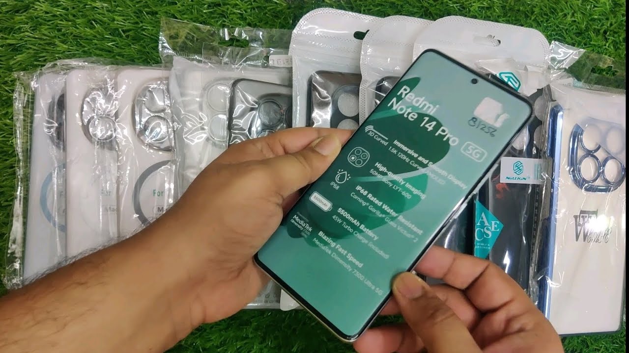 Redmi Note 14 Pro / Poco X7 5G Back Covers, Tempered Glass, Camera Protector. 