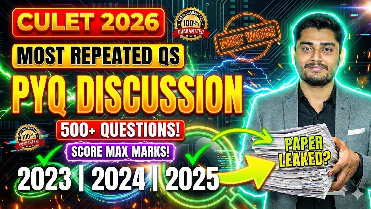 CULET 2026 Preparation | Previous Year Questions (PYQ) & Important Topics|Calcutta University BA LLB