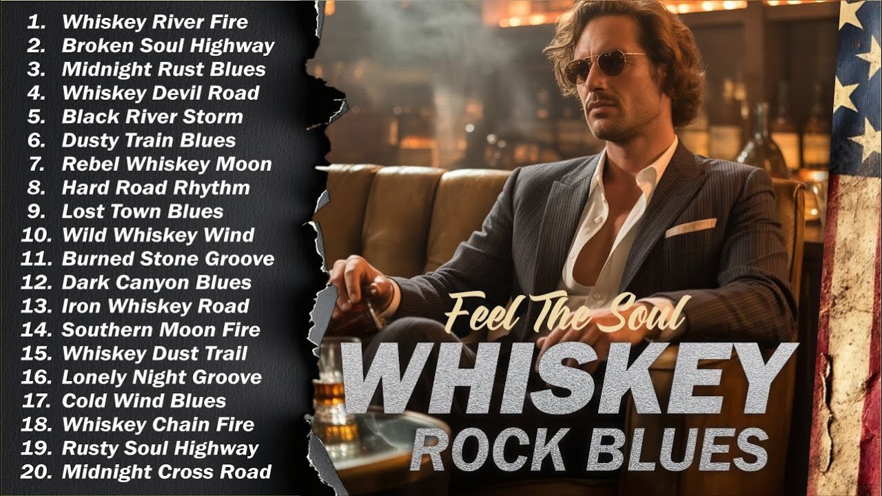 Whiskey Blues & Rock Classics 🎵 The Ultimate Blues Guitar Mix | Relaxing Night Music for Soul & Rest