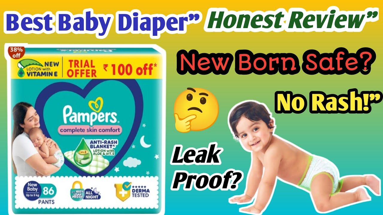 Pampers New Born Baby Daiper Pants Review | Best baby Daiper | New Pampers Care With Wetness lock |