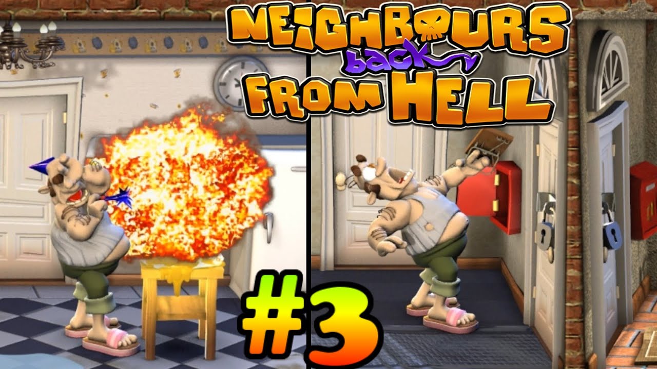 Соседи вернулись из ада сюрпризы на день рождения (эп.3) веселая игра