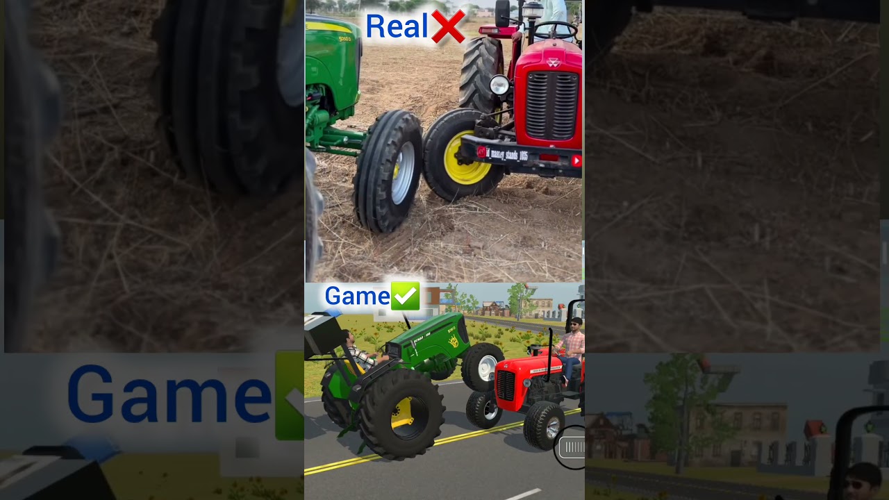 Game✅Real❌#indianvehiclessimulator3dtochan #trending #subscribe #tractor
