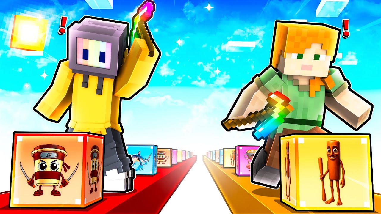 I CHALLENGED CHAPATI TO A 1V1 BRAINROT GOD LUCKY BLOCK RACE