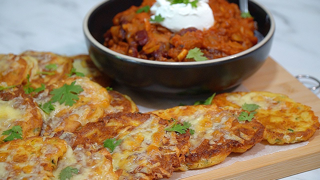 Crispy Corn Fritters Smokey Beans