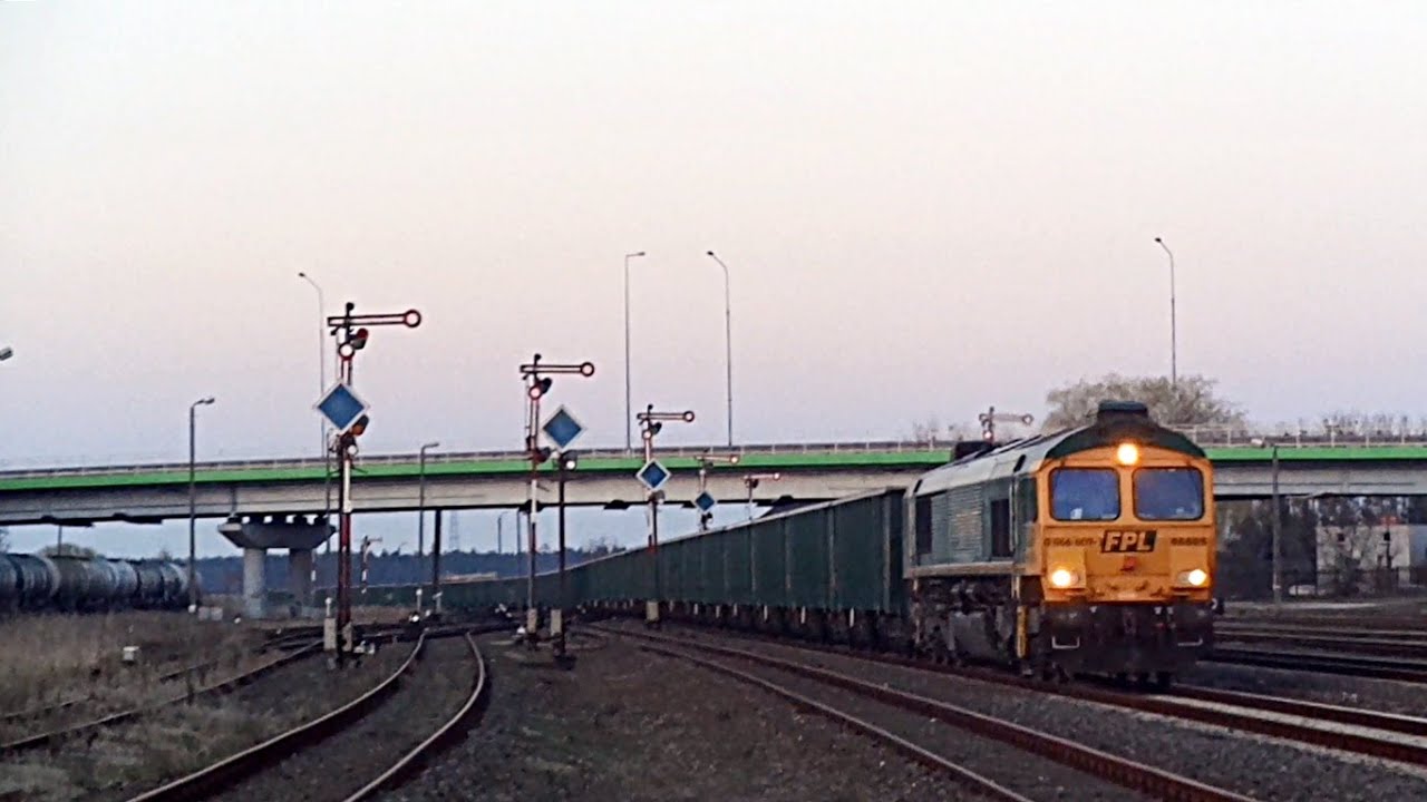 Class 66605 z pociągiem towarowym | Starogard Gdański, 06.04.2019