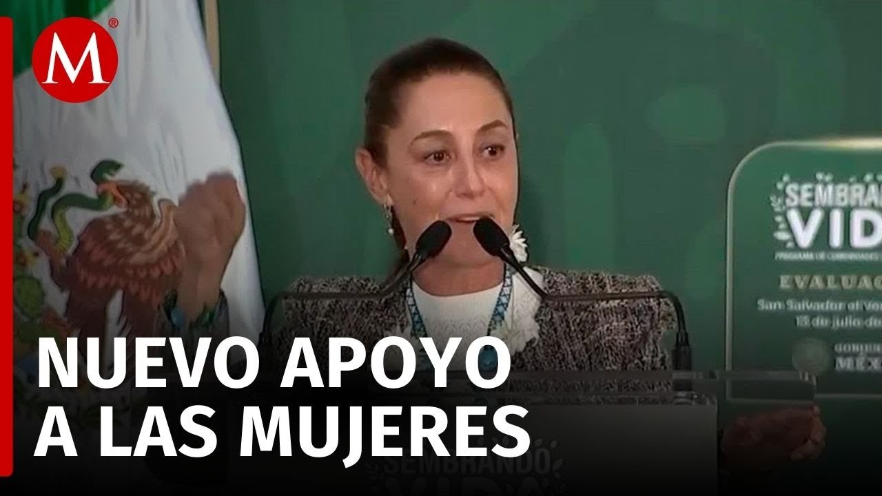 AMLO y Claudia Sheinbaum presiden el evento del programa 'Sembrando Vida' en Puebla