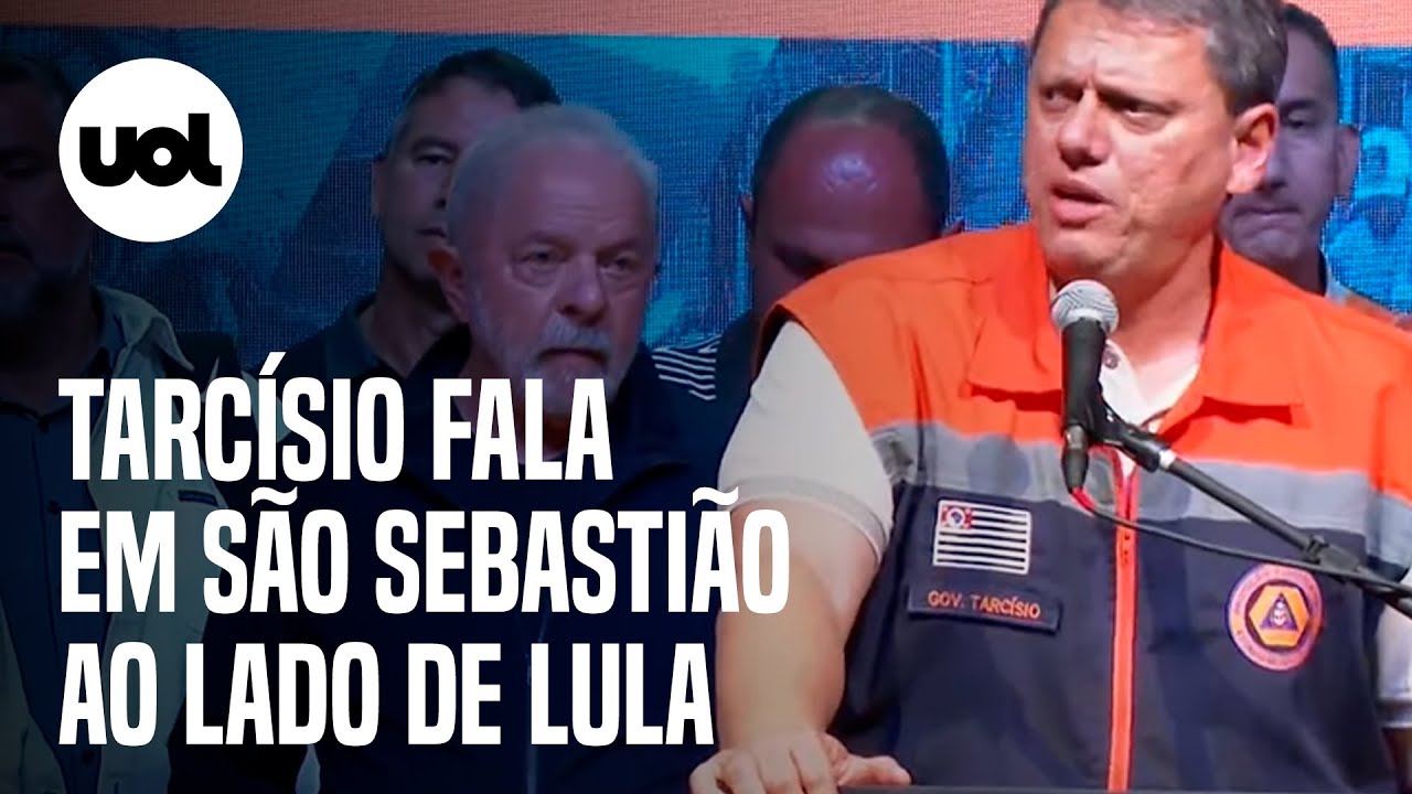 Chuvas no litoral de SP: Com Lula, Tarcísio pede a turistas que não voltem de São Sebastião agora