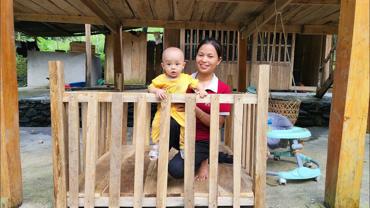 Harvest ginger to sell at the market, Make baby cribs out of natural wood - Lý Thị An