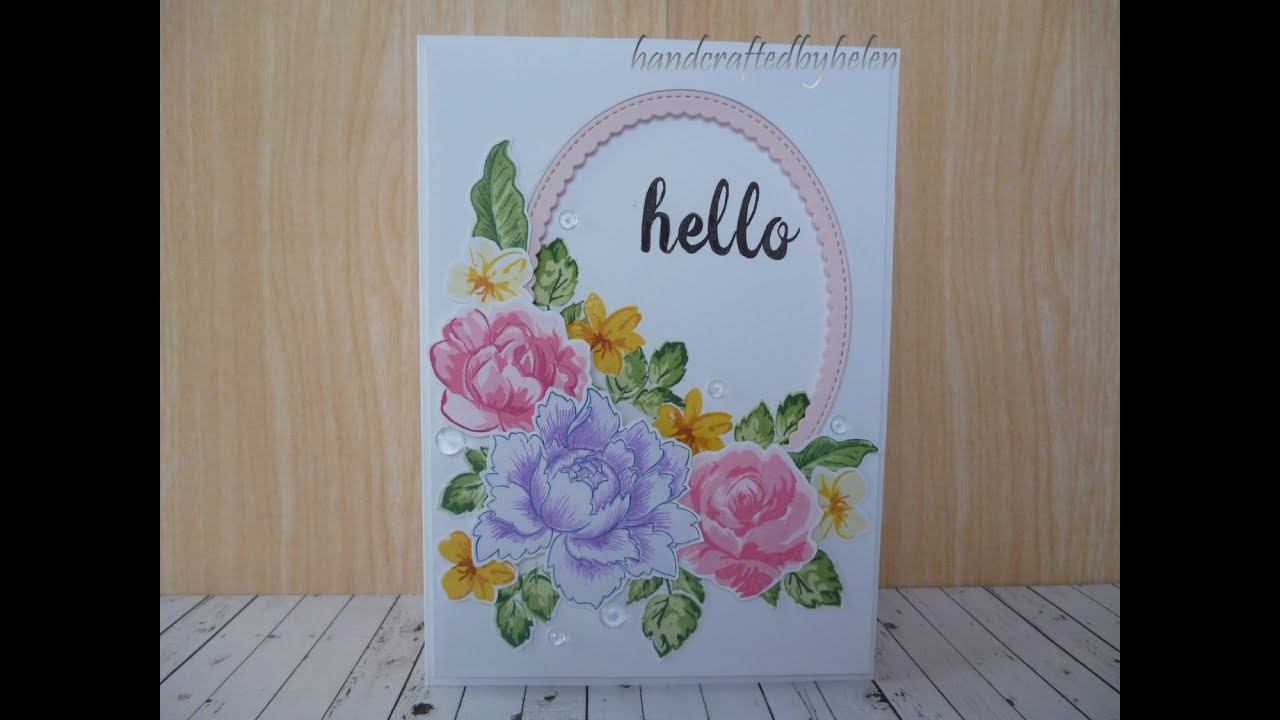 Floral Layered Stamps card