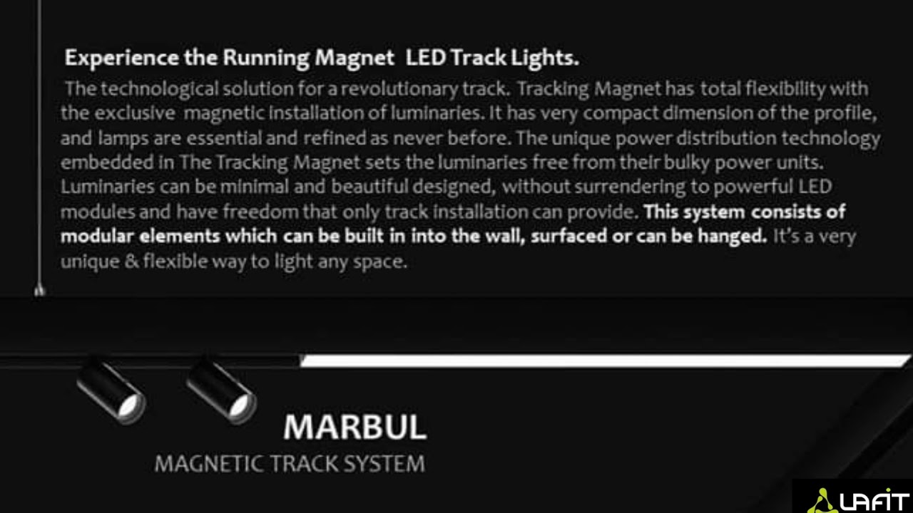 Magnetic Linear Track Light System by Lafit Lighting
