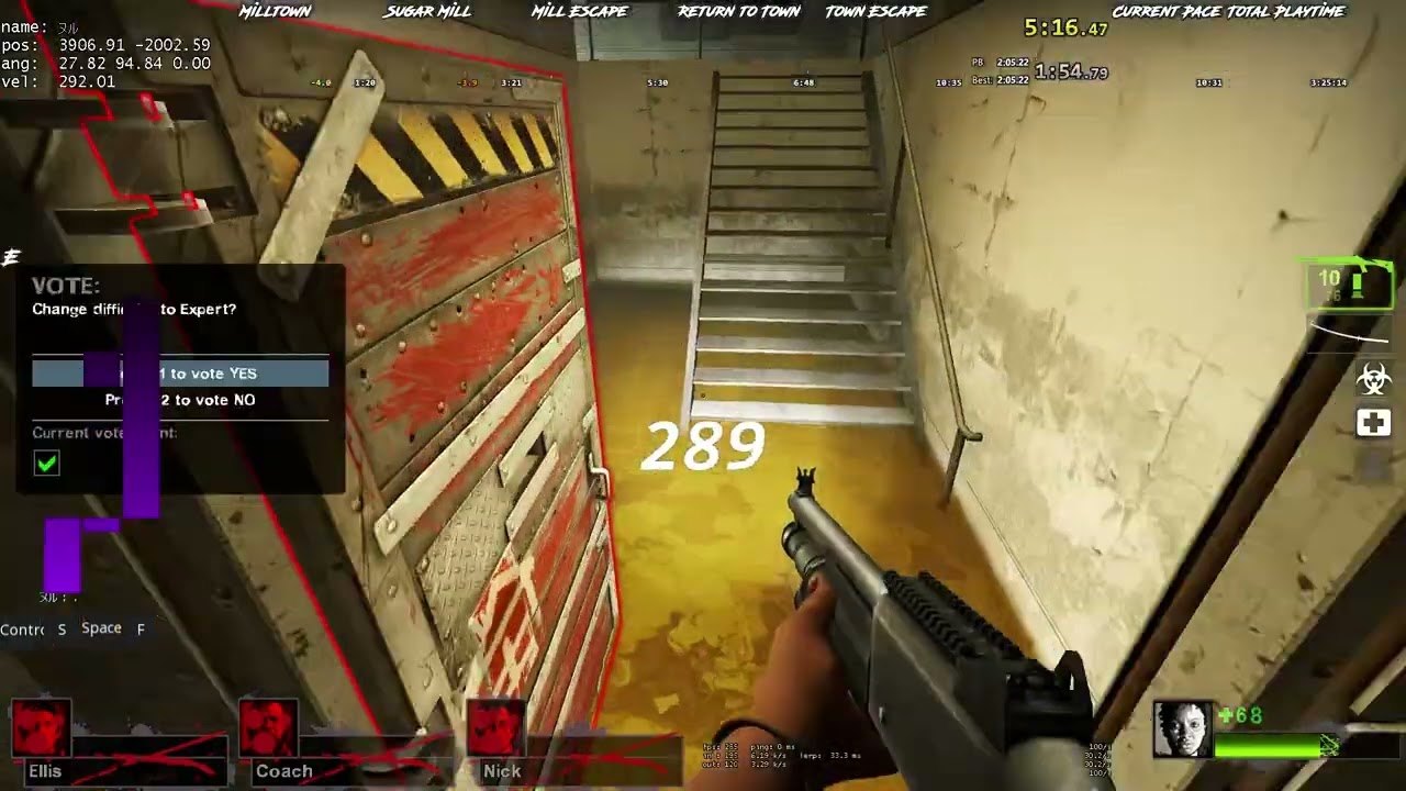 L4D2 Hard Rain Solo Speedrun in 10:03