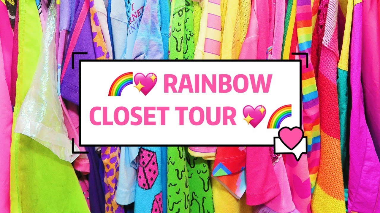 🌈 COLORFUL RAINBOW CLOSET TOUR 🌈