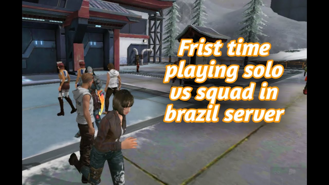 my first solo vs squad game play in brazil server classic 8 kills  in second place