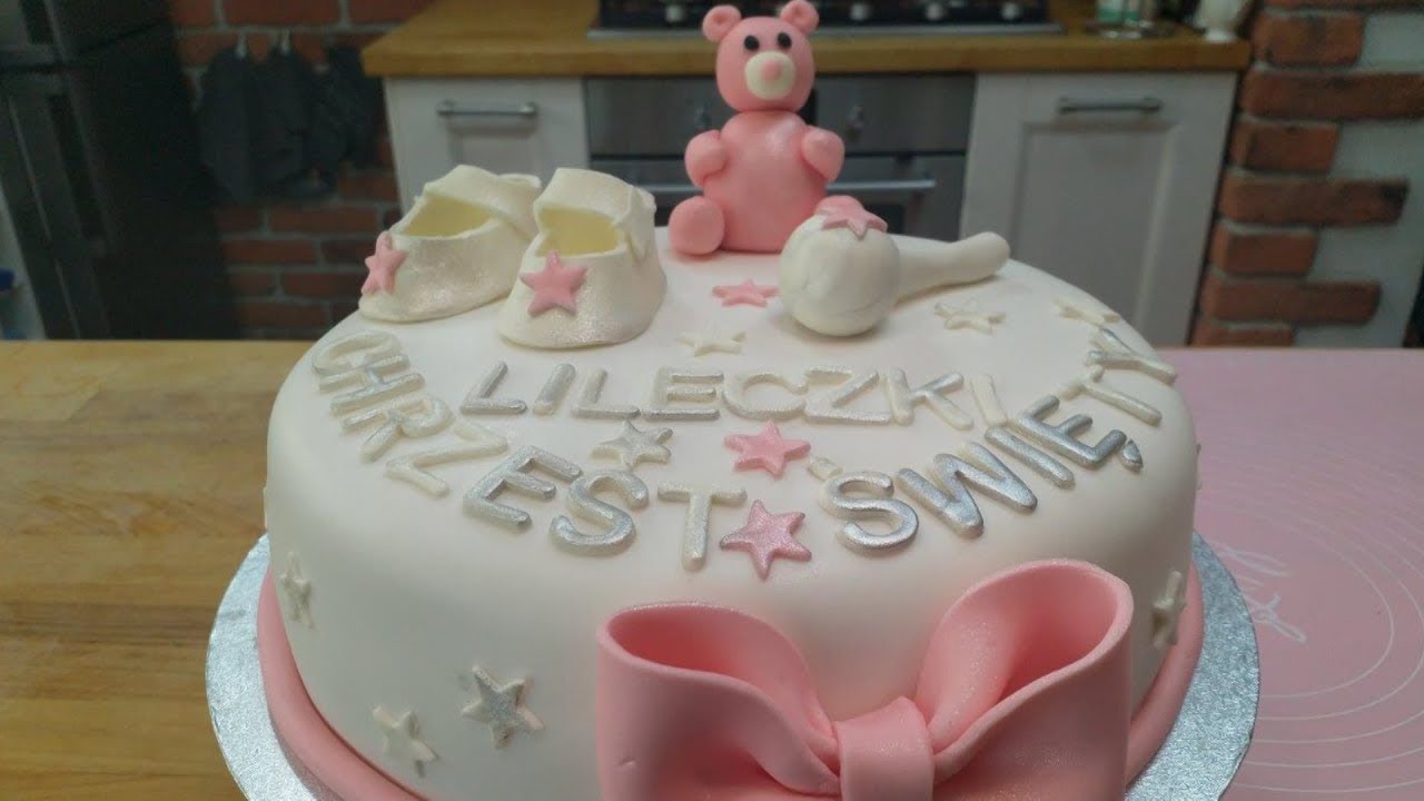 Tort na chrzest dla dziewczynki