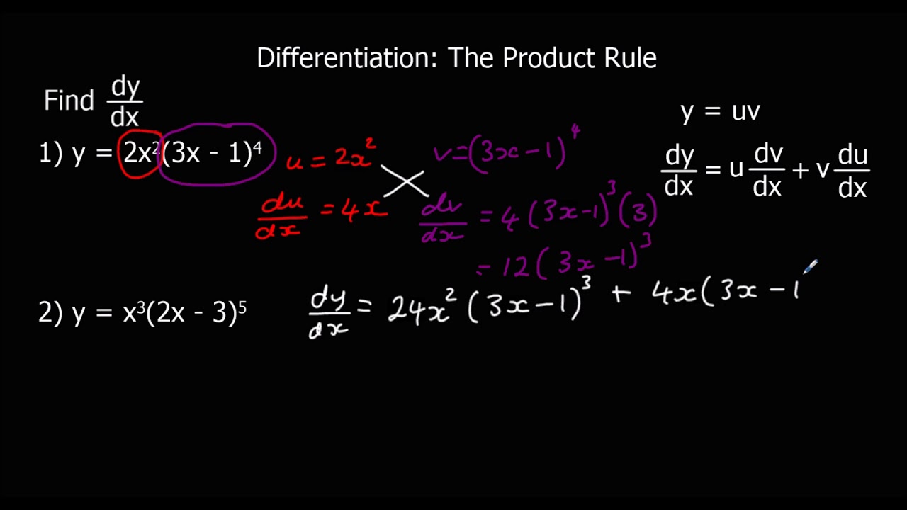 Differentiation - The Product Rule