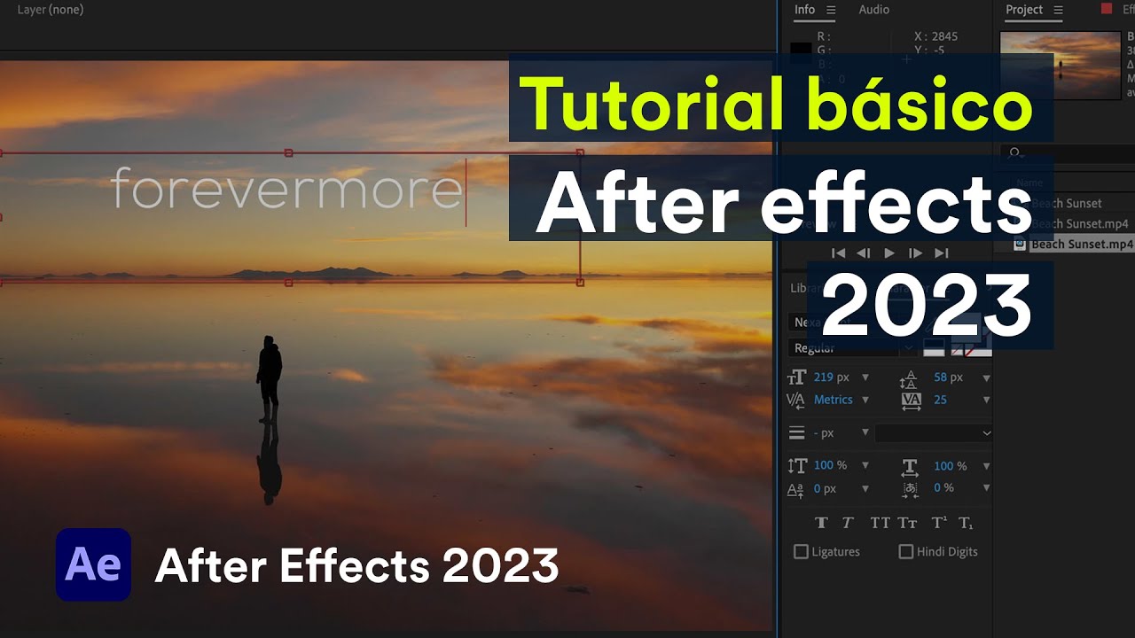 After Effects básico para principiantes 2023 - Tutorial 1 - Interfaz y herramientas
