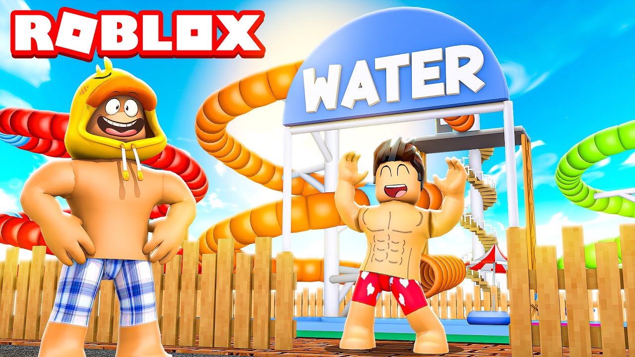 ALEX VIEL Van DE MEGA GLIJBAAN AF In ROBLOX WATERPARK!