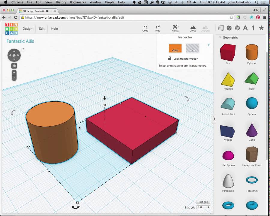 TinkerCAD - Aligning Objects
