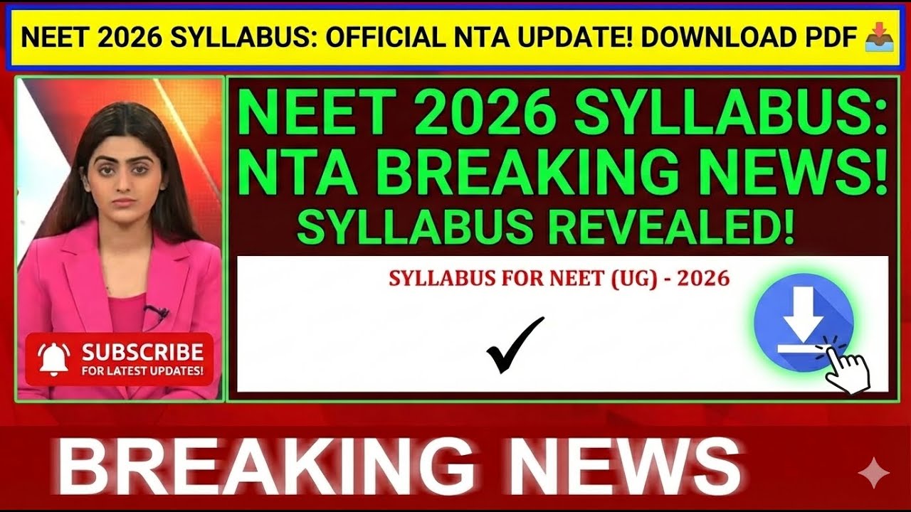 NMC Latest Update | NMC NEET 2026 NEW Syllabus Update & Download | NEET 2026 Viral video 