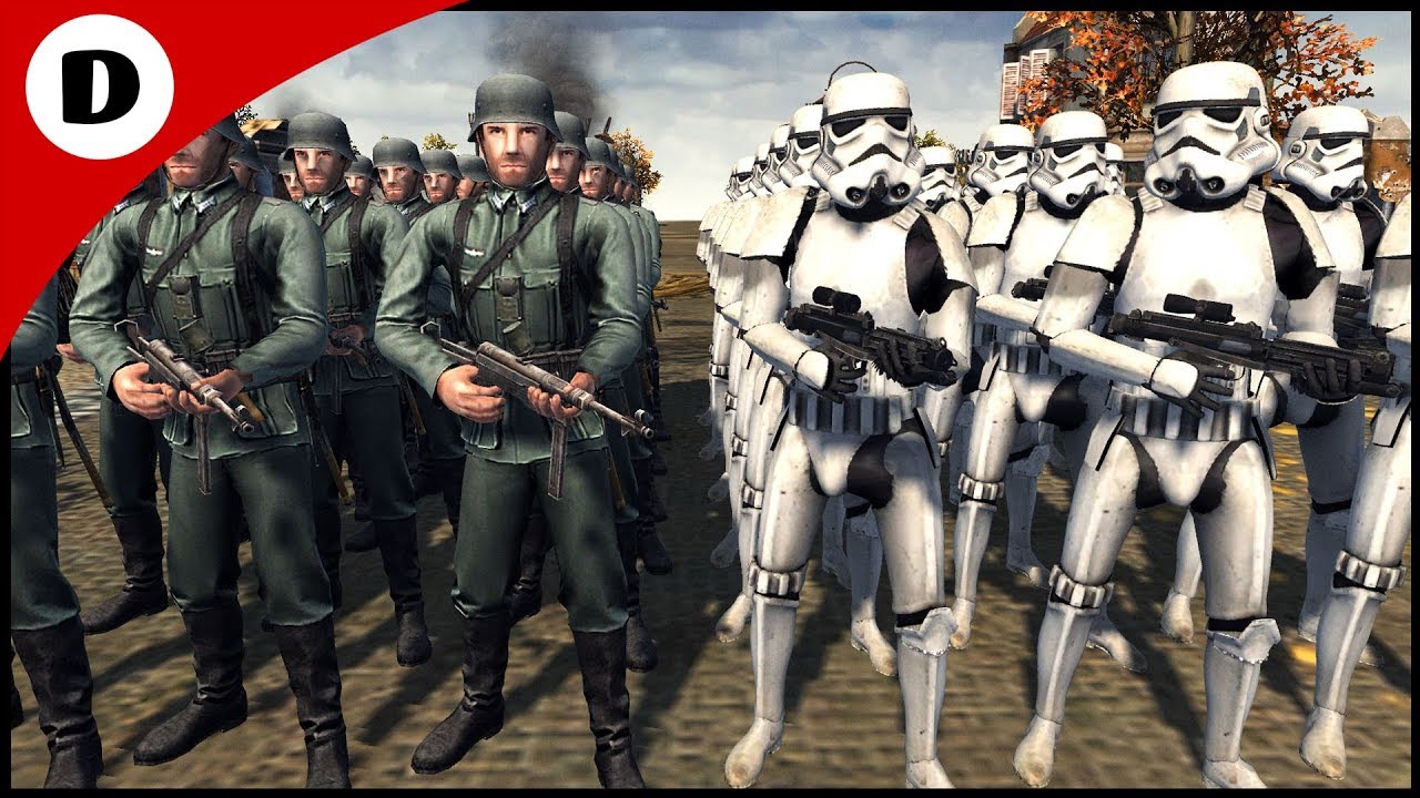 STORMTROOPERS vs WWII GERMAN WEHRMACHT - Men of War: Star Wars Mod