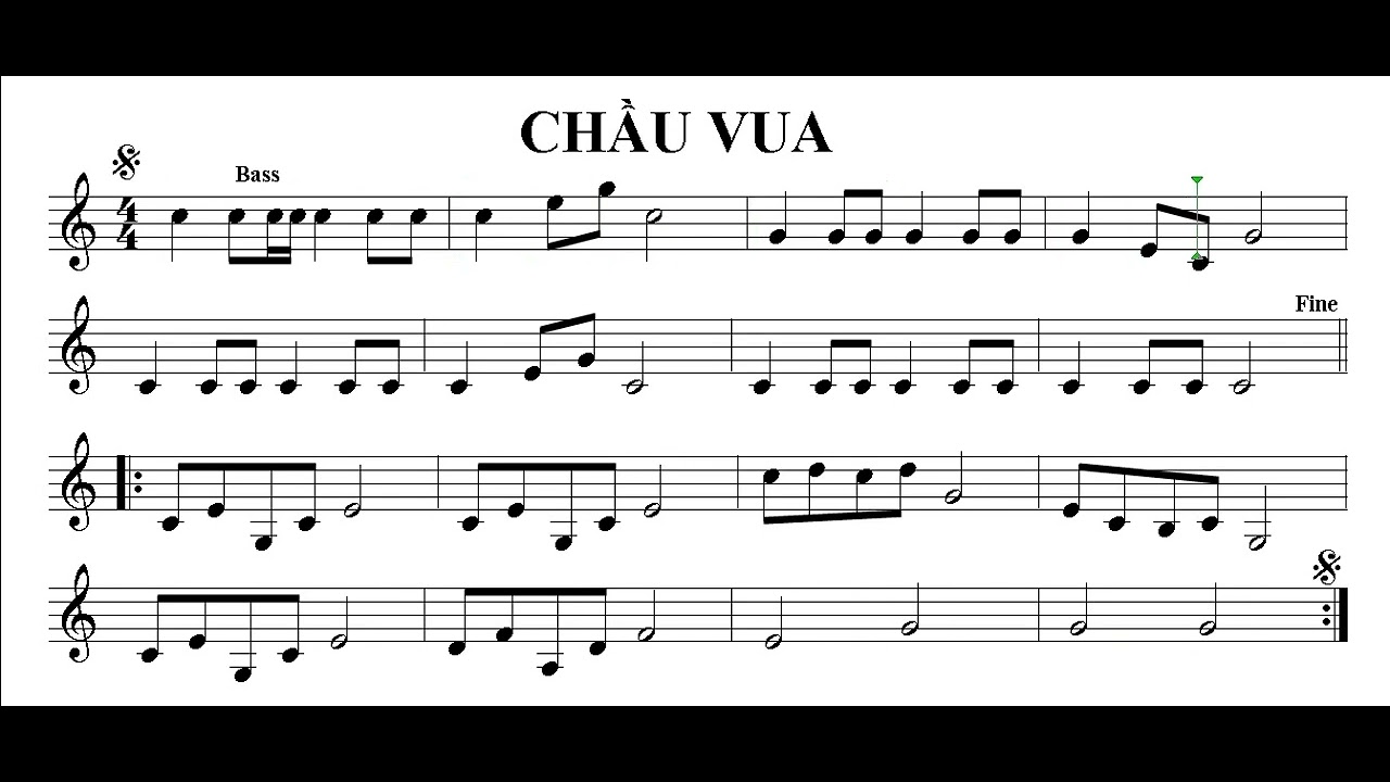 Đọc nhạc CHẦU VUA - Bè Bass - Bè phối cho hội kèn