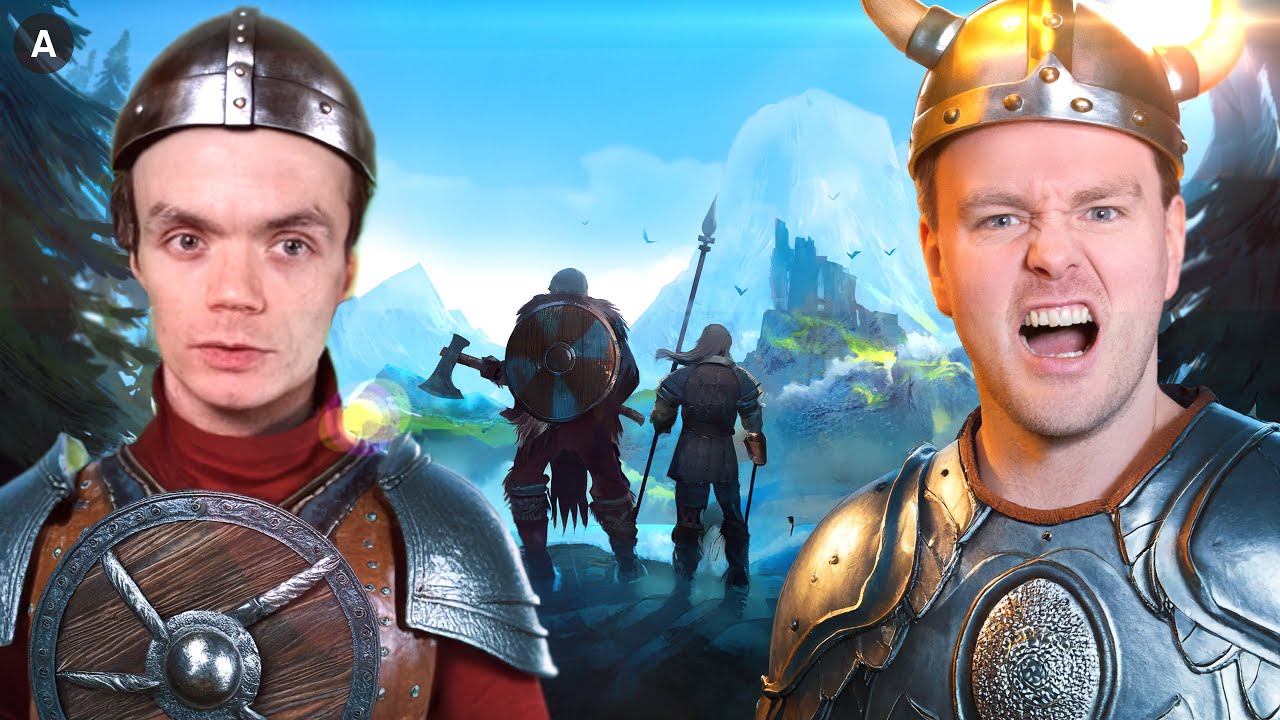 Stinius og Rob prøver å overleve som Viking i Valheim