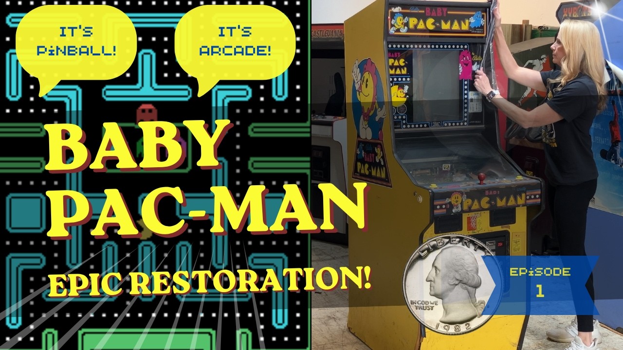 Пинбол или аркада? Это же Baby Pac-Man! Эпическая реставрация: Эпизод 1!