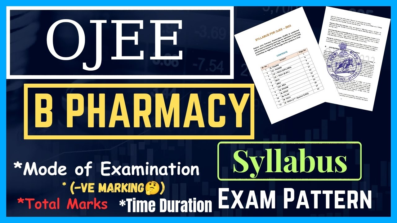 OJEE Syllabus For B Pharmacy || OJEE B Pharmacy Syllabus And It's Exam Pattern || OJEE 2024 ||