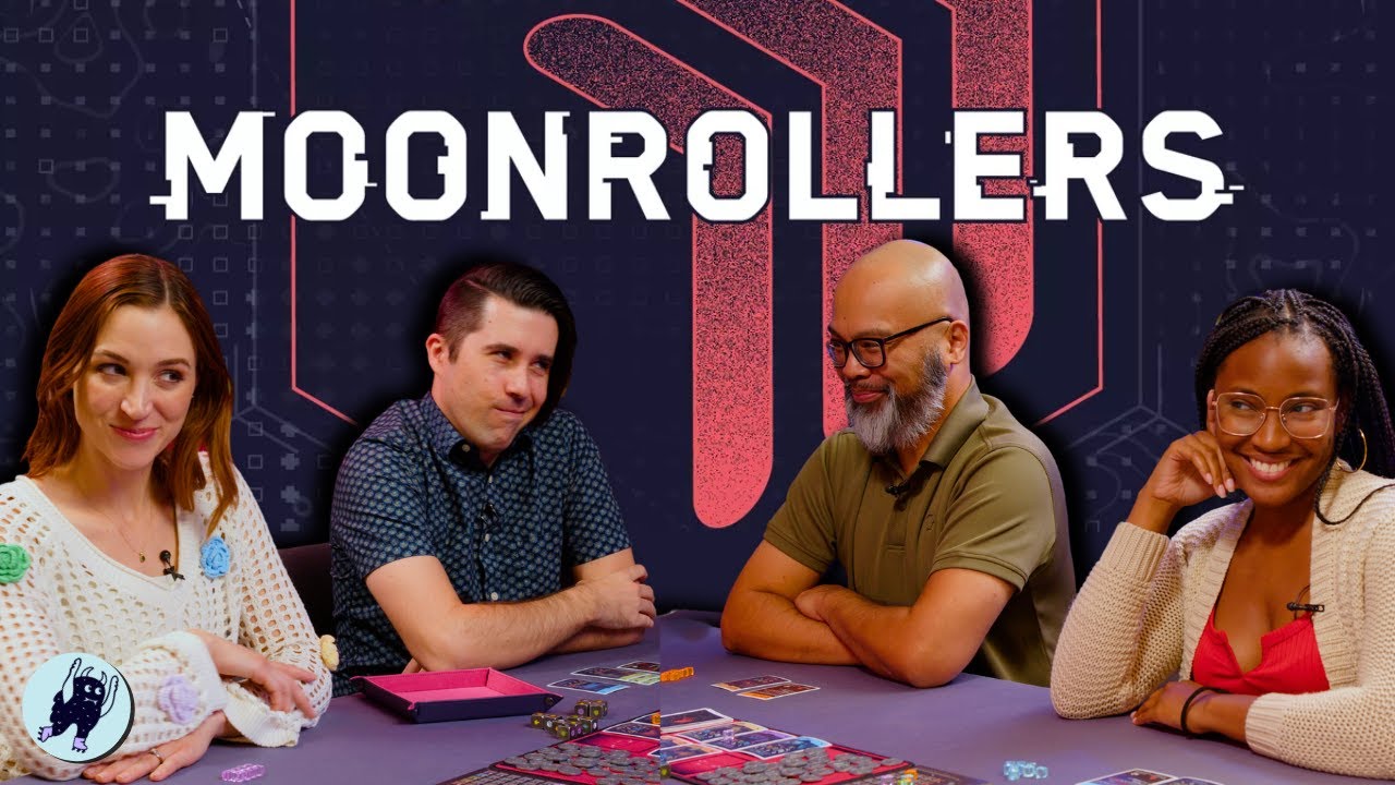 Moonrakers + dice + friends = | We play Moonrollers! | Push-your-luck in space | Board game play