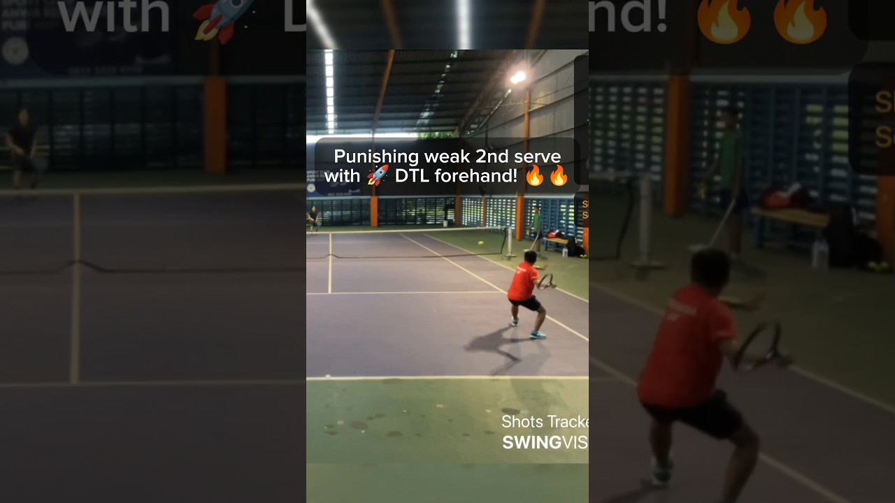 Punish opponent's weak 2nd serve with your ROS! 🚀💥 #tennis #return