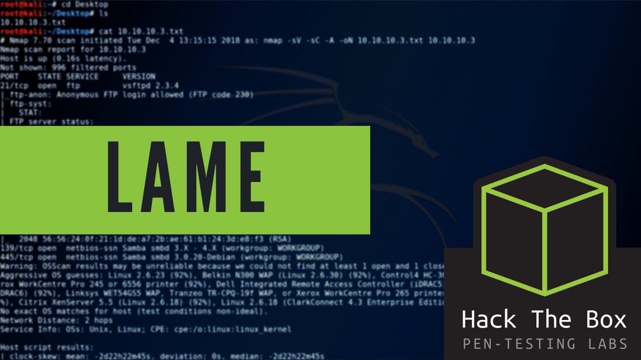 HackTheBox - Lame - Прохождение