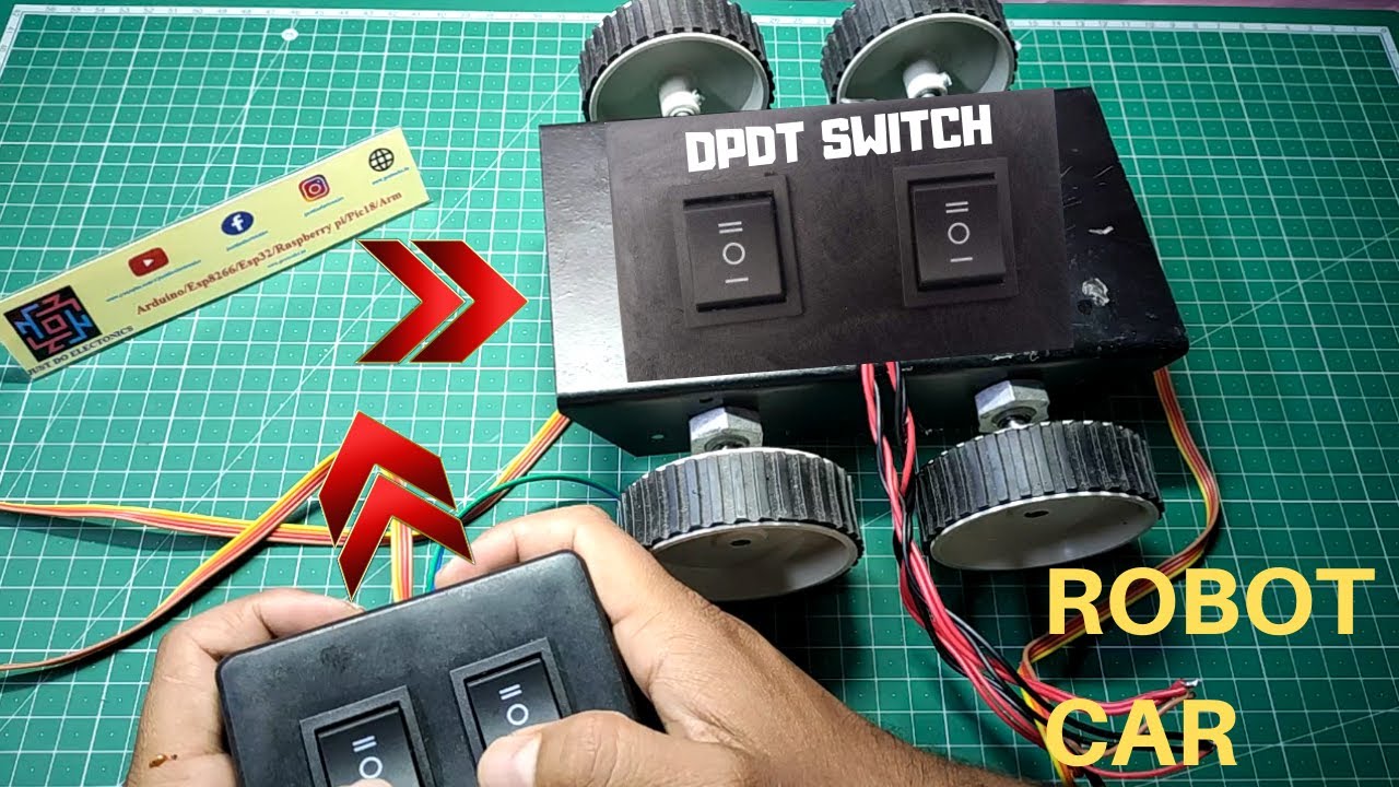 Racing robot | Wired Robot car | How to Make a Manual Wire Control Robotic CAR | DPDT Switch
