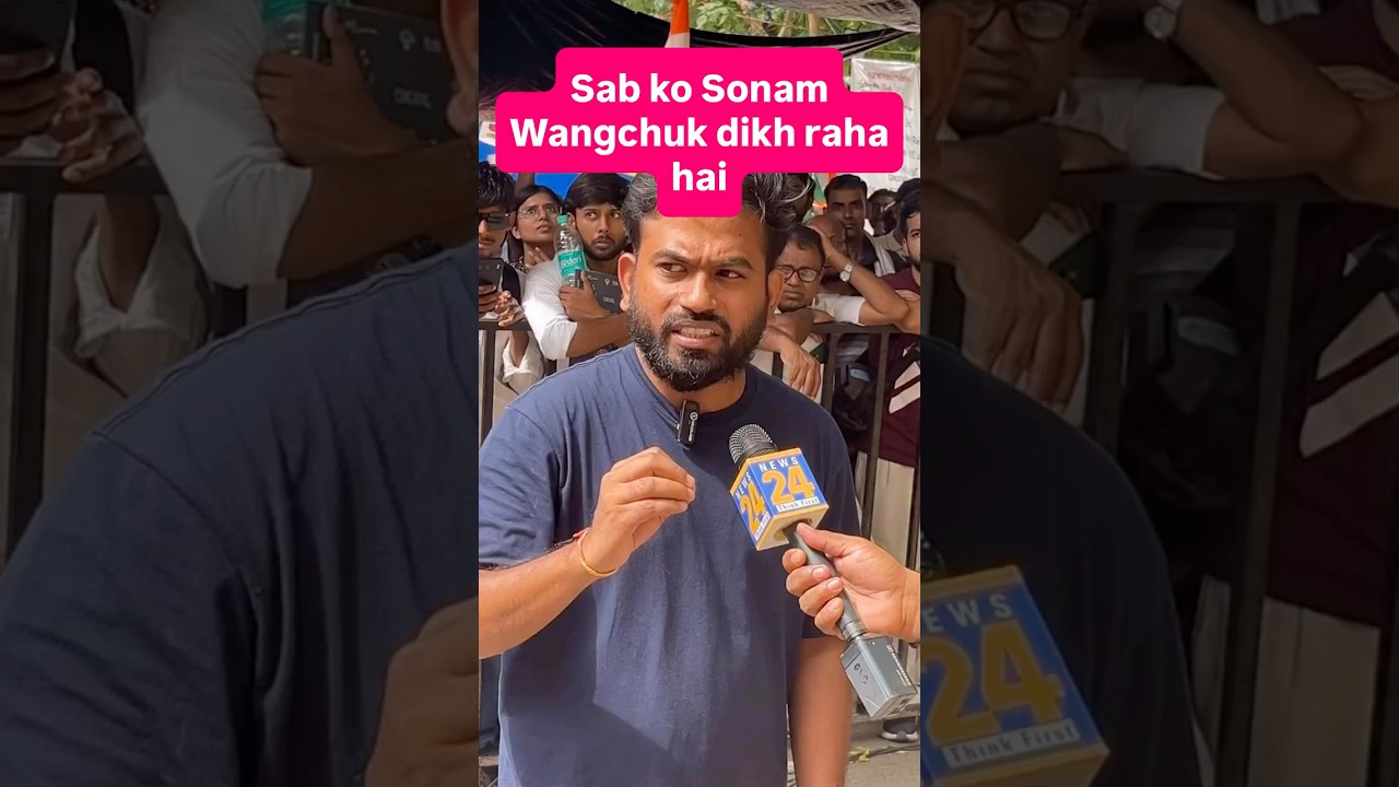 Abhijeet Dipke shows media about Sonam Wangchuk Health #cjpprotest #cjp #sonamwangchuk #hungerstrike