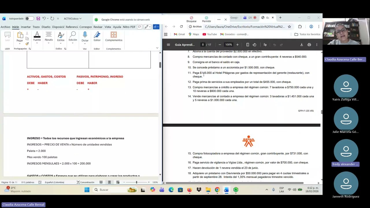 SESIÓN EN LÍNEA REFUERZO DE CONTABILIDAD 4 Febrero 18 2026