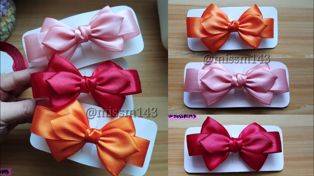 DIY ❤️ Satin Ribbon Hairclip 🎀 🤗 #diy #ribbon #handmade #tutorial