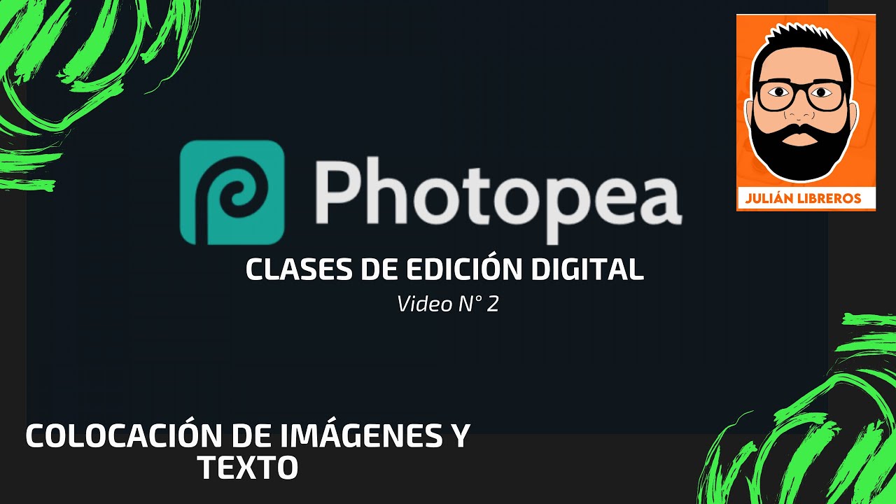 Colocar imágenes jpg y texto en photopea