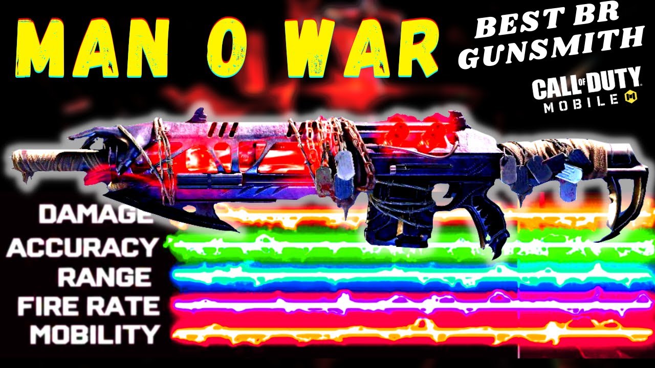BEST MAN-O-WAR HIGH DAMAGE + INSANE ACCURACY GUNSMITH | MAN-O-WAR ATTACHMENT COD MOBILE BR!!!