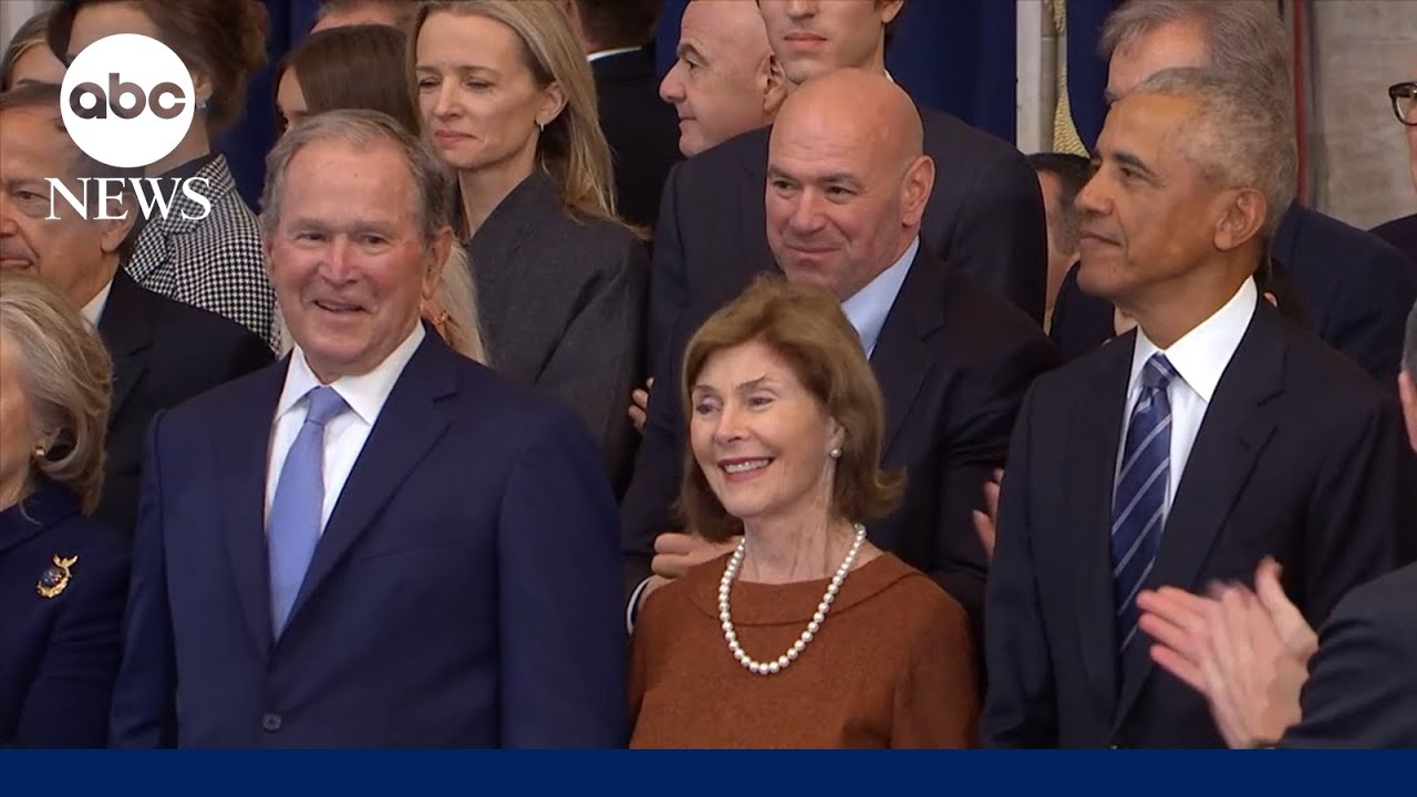 Former presidents arrive for President-elect Trump's inauguration