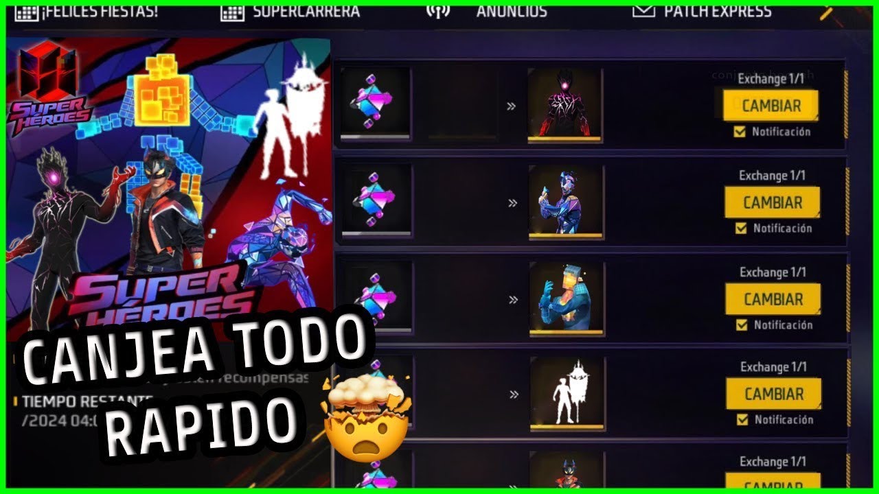 🦸 Evento Disponible de Superhéroes en Free Fire Como Reclamar nuevo emote mírame bailar gratis 🆓