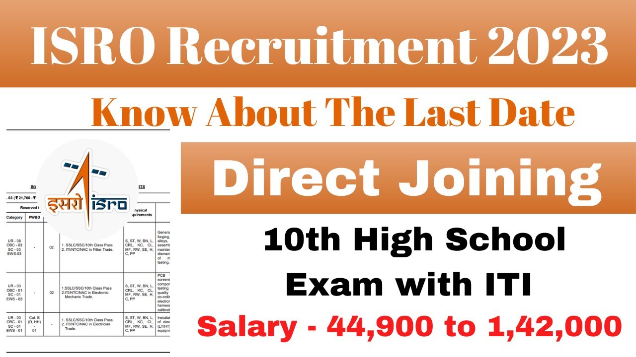 ISRO Recruitment 2023 || How to join ISRO? || Latest Job Vacancy 2023 || Full Application details