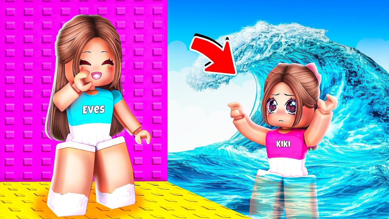 Мы выбрались из башни троллей-цунами в Roblox!