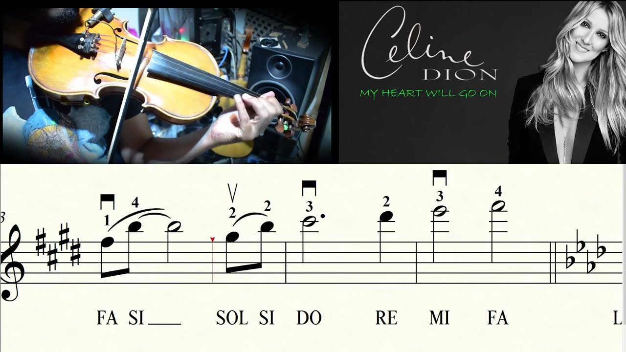 TITANIC EN VIOLIN MY HEART WILL GO ON -PARTITURA VIOLIN Sheet Music