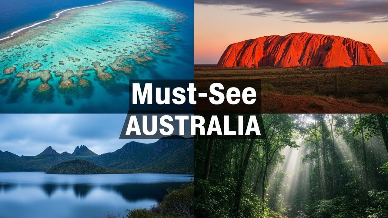 Top Must-See Places in Australia | Great Barrier Reef, Uluru, Tasmania & Daintree (4K)