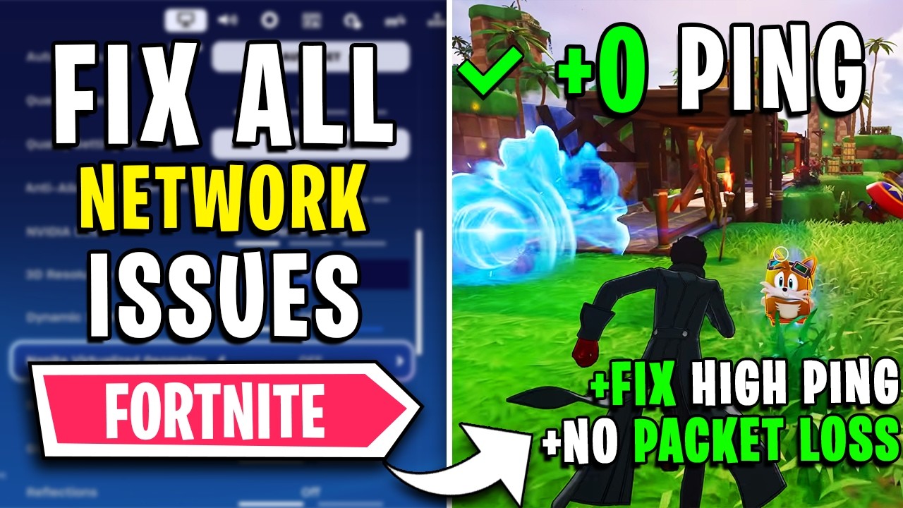 Fortnite - How to Fix High Ping, Packet Loss & Jitter on ANY PC📈