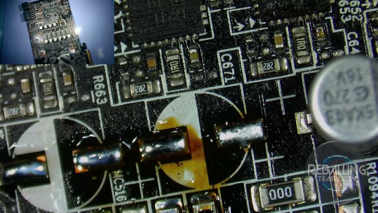 Reparacion rx6700xt  drmos en corto.