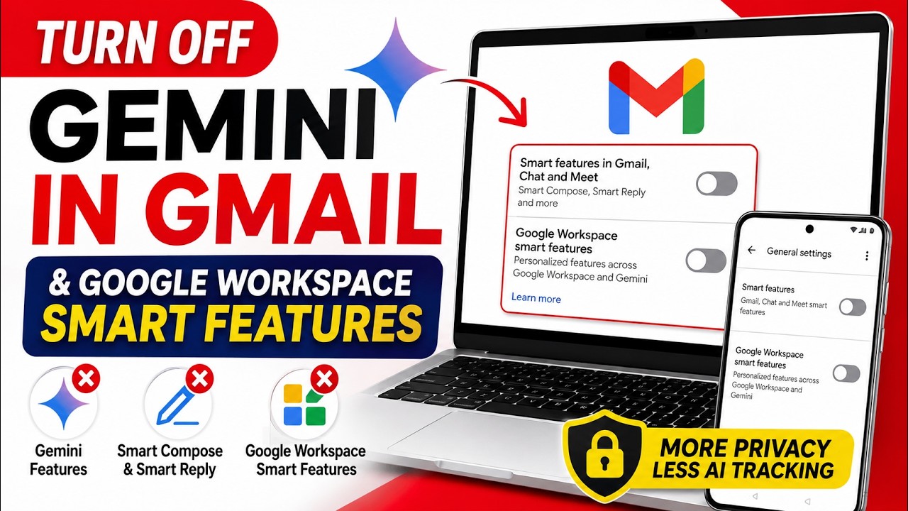 How to Disable Gemini AI in Gmail | Turn Off Smart Features (PC & Android)