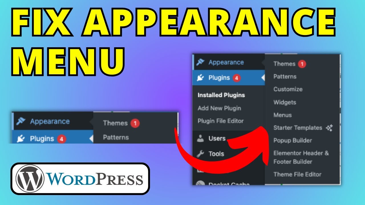 How To Fix Missing Appearance Menu In WordPress Admin
