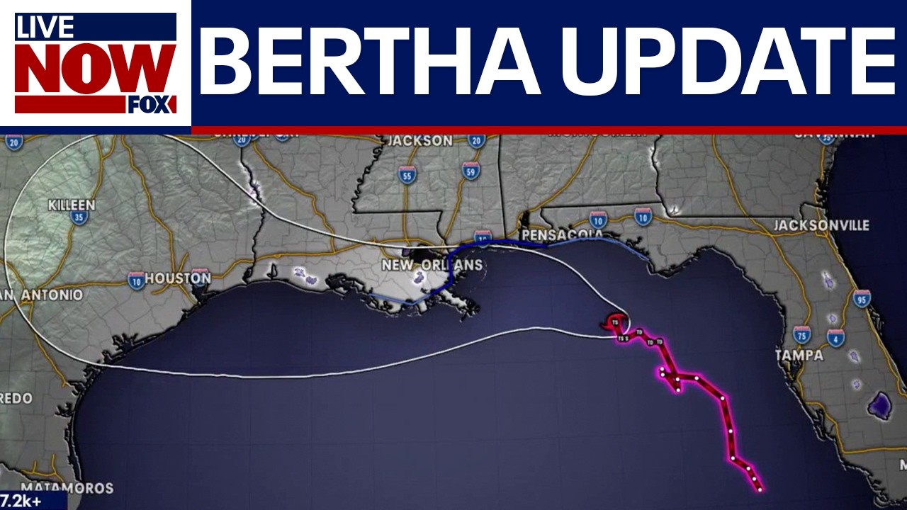 Tropical Storm Bertha strengthens in the Gulf