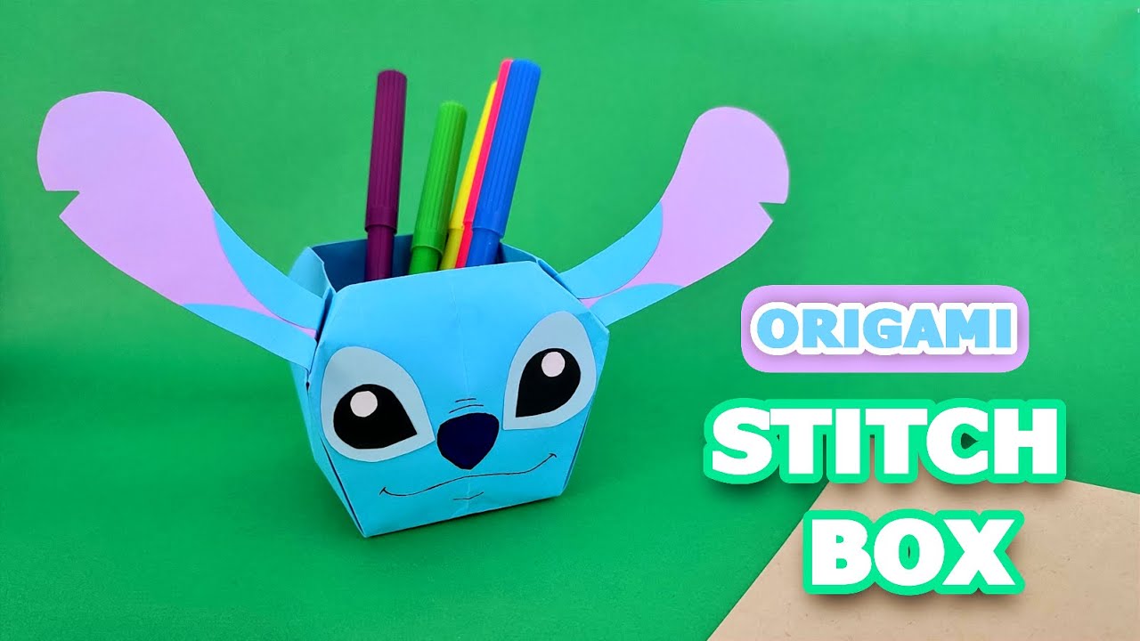 Origami Stitch Paper Box | How To Make Origami Stitch Box Easy 3D Tutorial